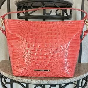Brahmin Patent Orange   Leather LargeTote